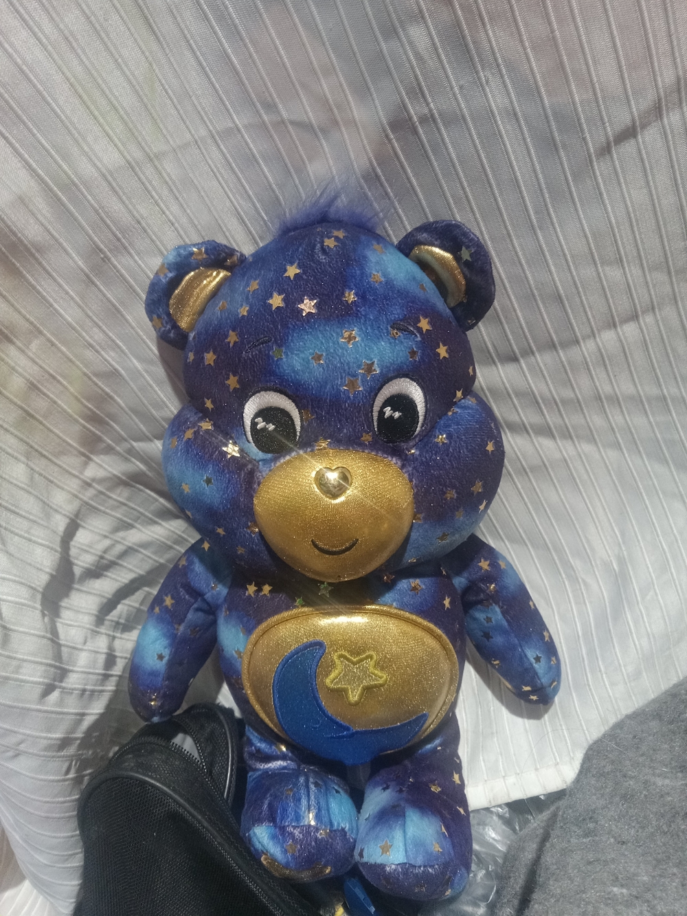 Special Edition Starry Night Blue Care Bear with Gold Accents - Kids Toy